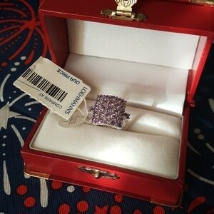 GLAMOR ring 14 KT gold electroplated cubic zircona
